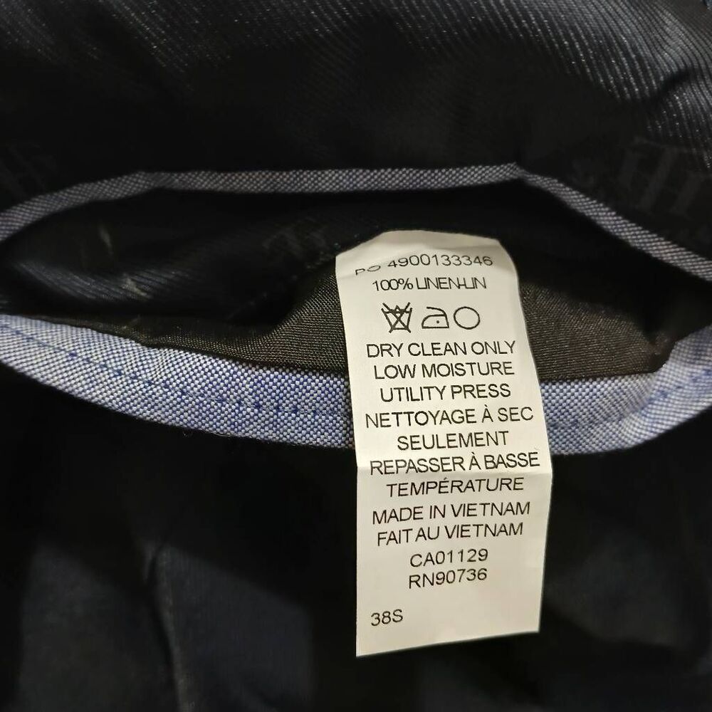 Tommy Hilfiger mens size 38S summer spring blazer 100% linen navy blue - Picture 4 of 5